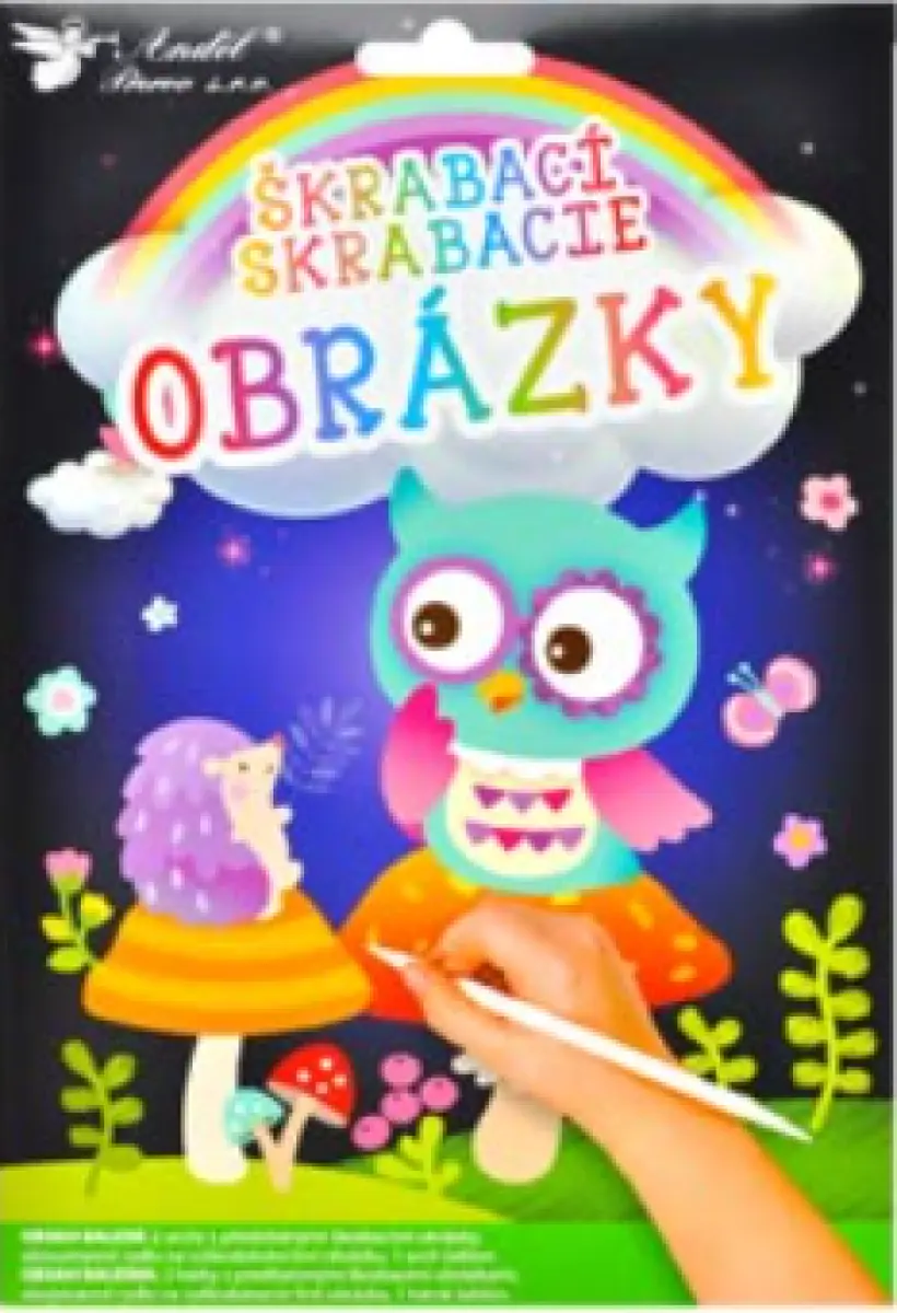 Škrabací obrázek 6620 2 archy 16,5 x 21 cm SOVIČKA
