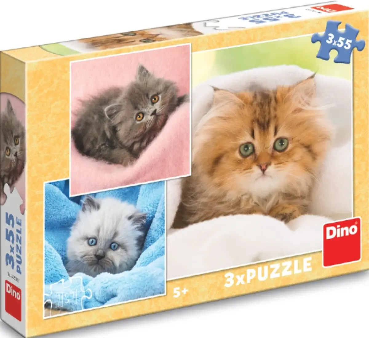 DINO Puzzle Roztomilá koťátka 3x55 dílků 146163