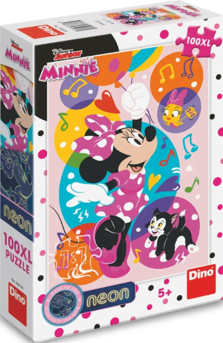 Puzzle 100 XL Minnie neon - puzzle z kategorie Disney