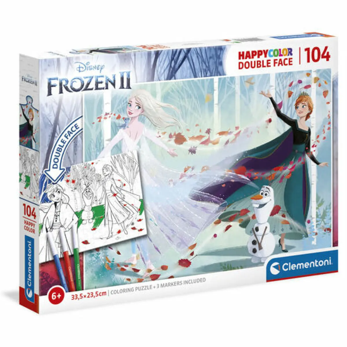 Double face colouring - Frozen 2 - puzzle z kategorie 60 – 300 dielikov