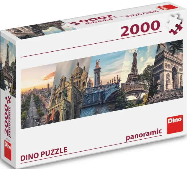 Paříž koláž Panoramic - puzzle z kategorie Mestá a stavby