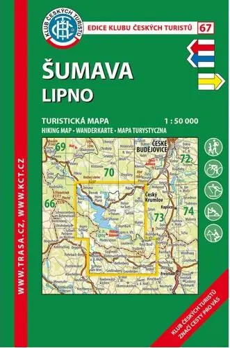 KČT 67 Šumava - Lipno 1:50 000 / Turistická mapa, 1. vydání 2017