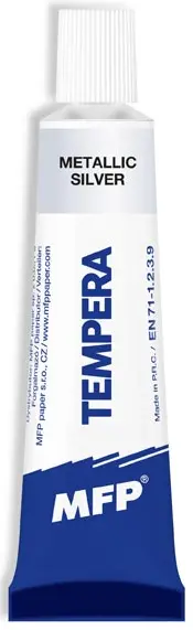 Temperové barvy 12ml METAL stříbrná