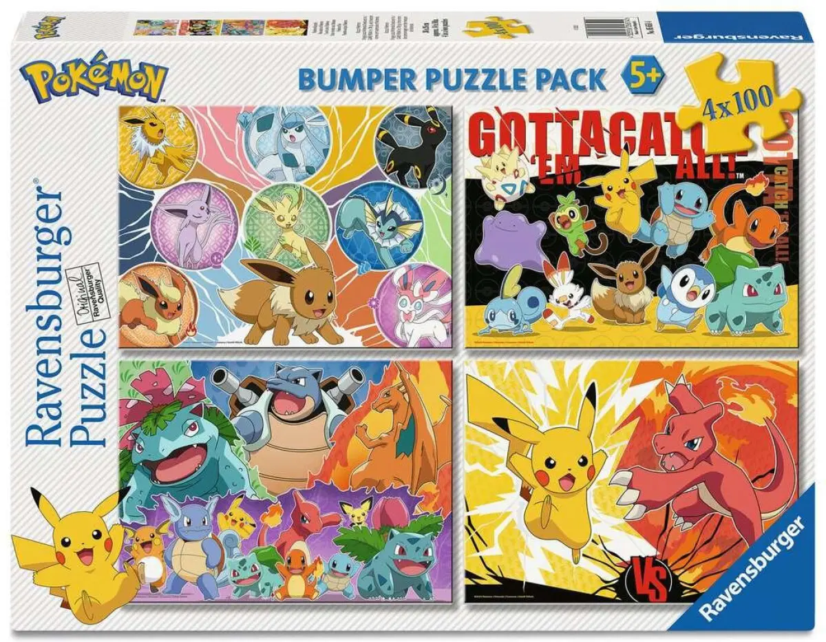Ravensburger Pokémon puzzle 4x100 dílků