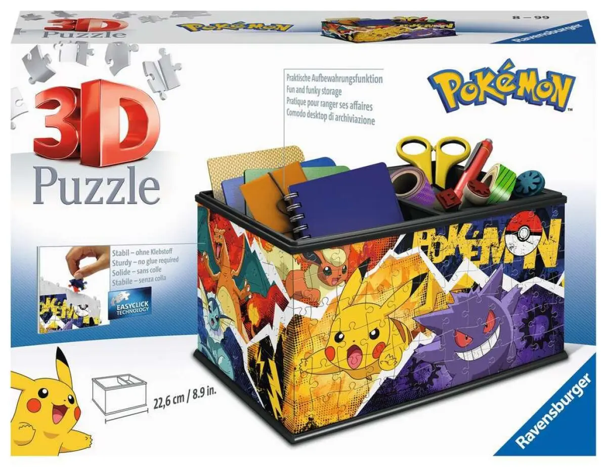 Ravensburger Pokémon Puzzle: Úložná krabice 3D, 216 dílků