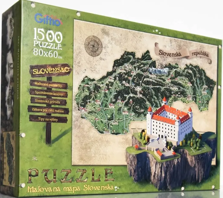 Mapa Slovenska,Mapa Slovenska - puzzle z kategorie Prírodné scenérie