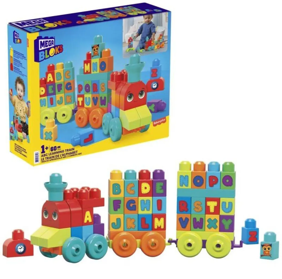 Mega Bloks vláček s písmenky