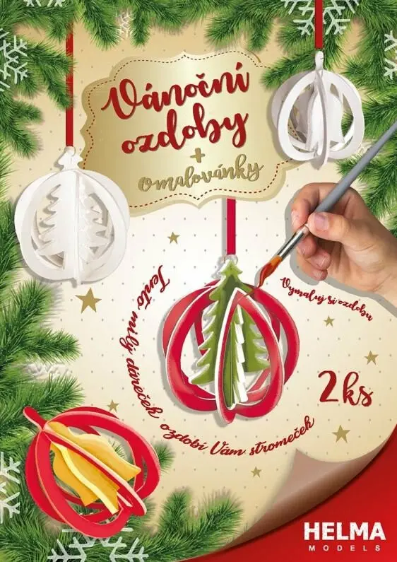 3D omalovánka A5 - SET zvonek + stromek