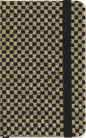 Zápisník Moleskine Holiday Shine Gold - tvrdé desky XS, čistý, černozlatý