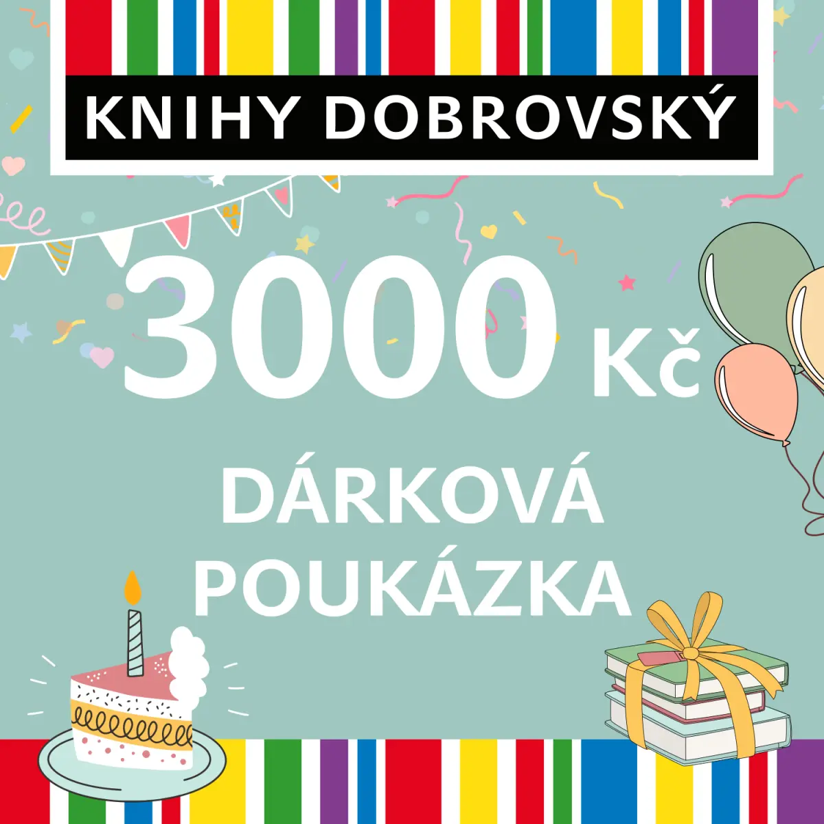 Narozeninová elektronická dárková poukázka 3000 Kč