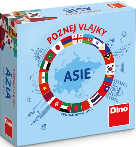 Poznej vlajky Asie cestovní hra
