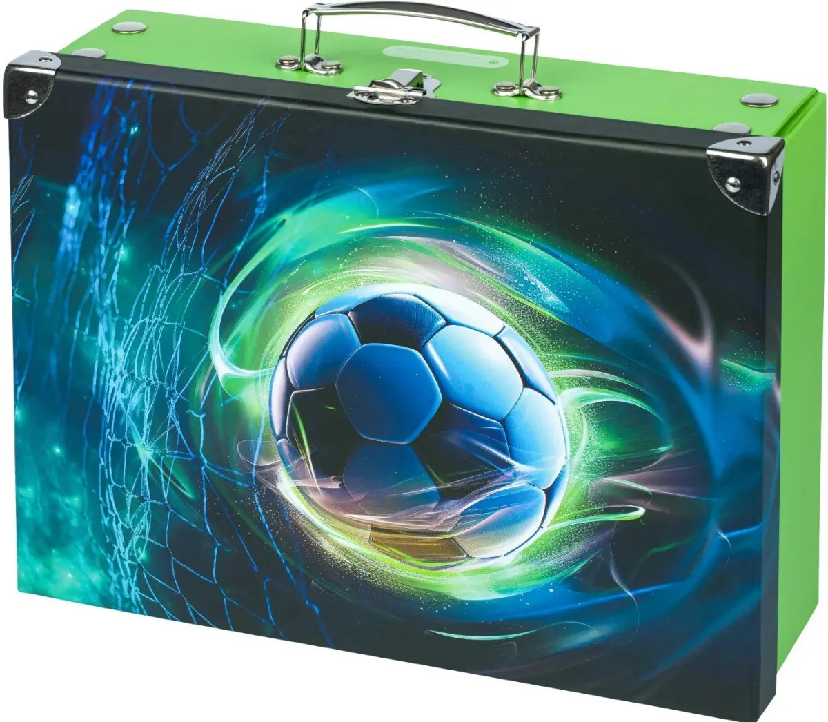Skládací školní kufřík Fotbal Míč s kováním