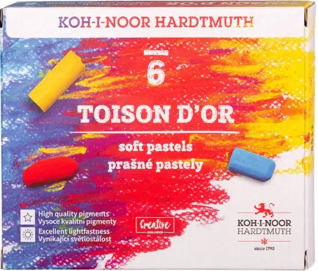 Křídy prašné Koh-i-noor TOISON D´OR 8511 - 6 barev