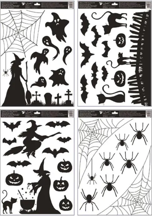Okenní fólie 40008 strašidelný Halloween 35x50cm