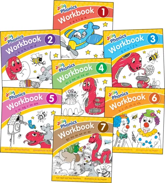 Jolly Phonics - Workbooks 1-7 (in Precursive Letters (British English edition)),Jolly Phonics - Workbooks 1-7 (in Precursive Letters (British English