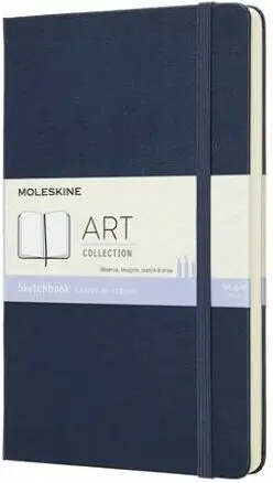 Skicář Moleskine - tvrdé desky, L - modrý