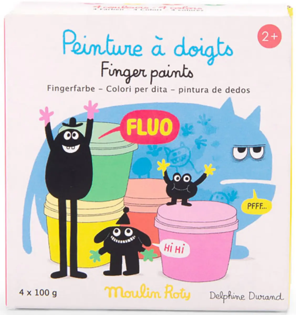 MOULIN ROTY Fosforeskující prstové barvy Les Schmouks