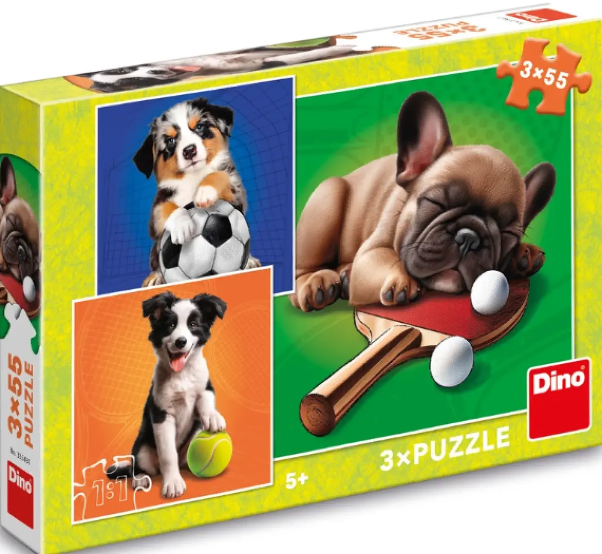 Psí sportovci 3x55 puzzle