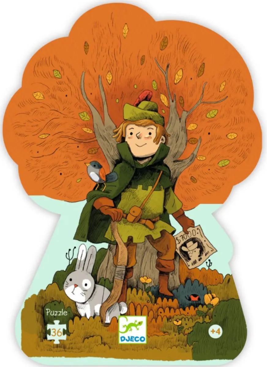 Siluetové puzzle: Robin Hood - puzzle z kategorie 15 – 60 dielikov