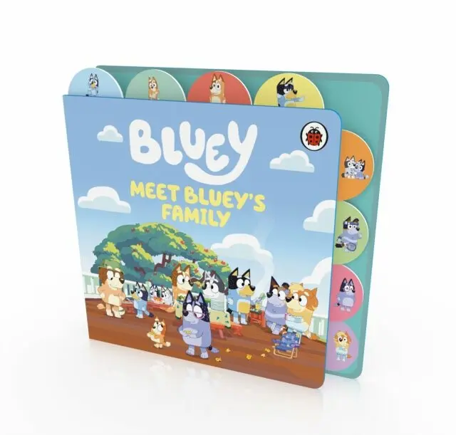 Bluey: Meet Blueys Family: Tabbed Board Book - Bluey,Bluey: Meet Blueys Family: Tabbed Board Book - Bluey - kniha z kategorie Rozprávky