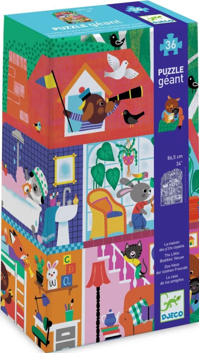Domček malých kamarátov - puzzle z kategorie 15 – 60 dielikov