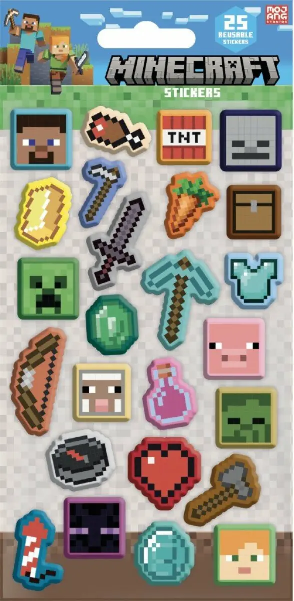 Samolepky 3D Minecraft