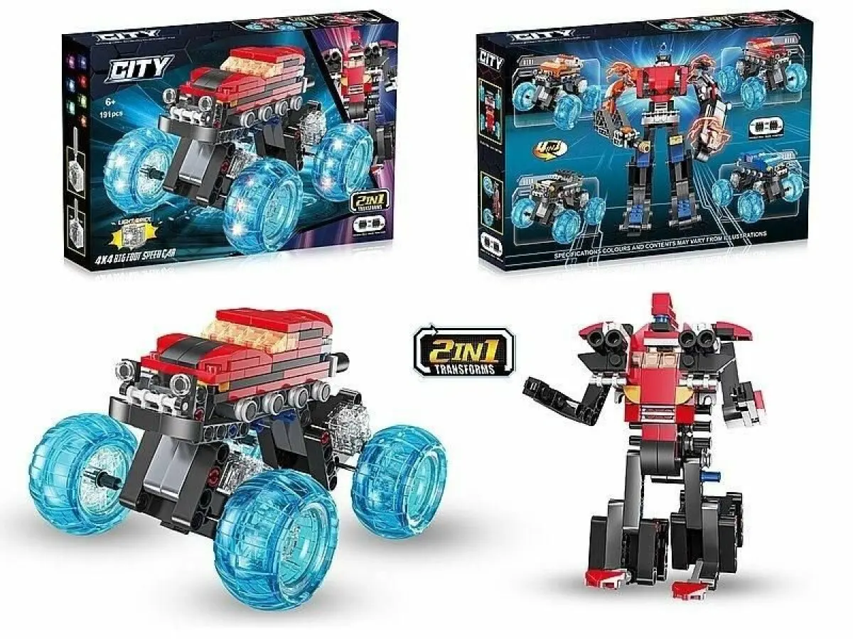 Stavebnice 2v1 - Auto-robot