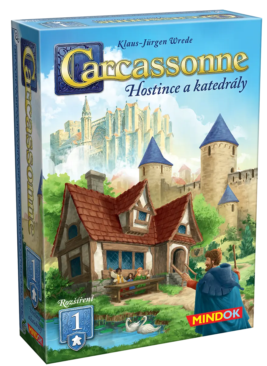 Mindok Carcassonne rozšíření 1:Hostince a katedrály (2025)