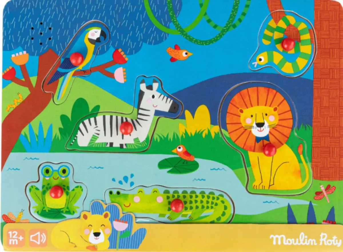 Dřevěné puzzle Zvířátka Les Toupitis - puzzle z kategorie Maxi dieliky