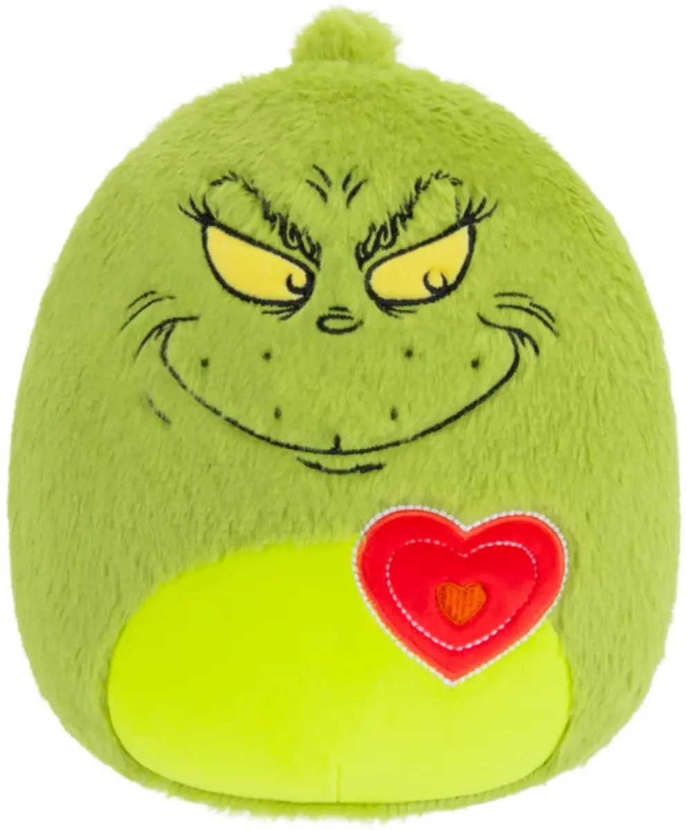 Squishmallows Fuzzamallows Grinch - Grinch se srdíčkem 20 cm