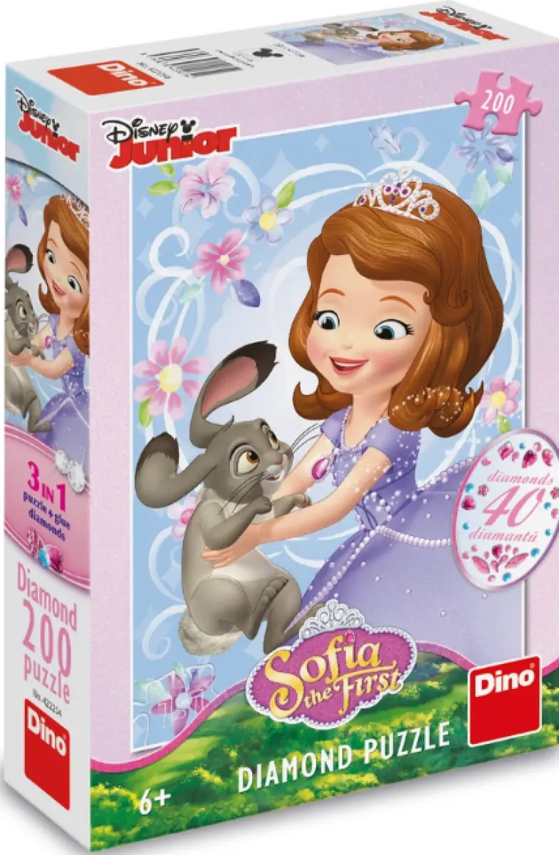 Puzzle Sofie a králíček diamon 200 dílků - Dino