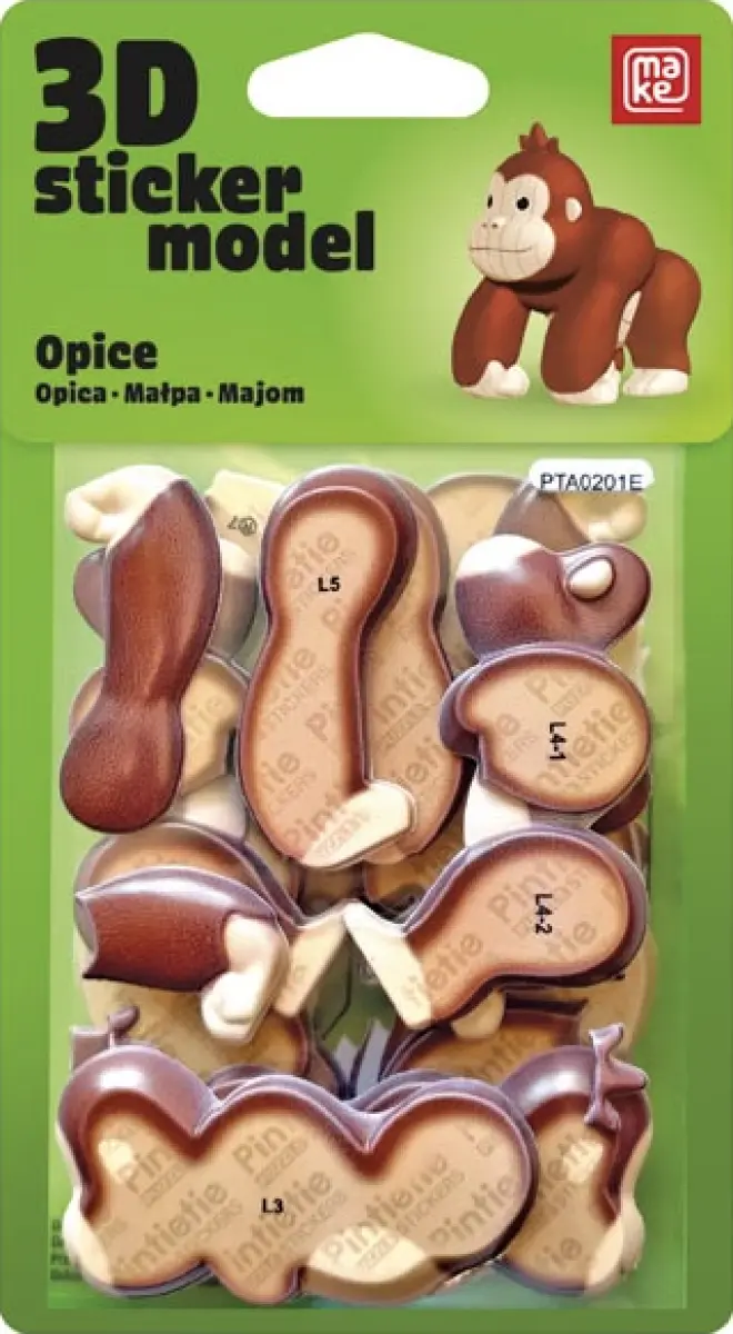 3D Samolepková ZOO - Opice