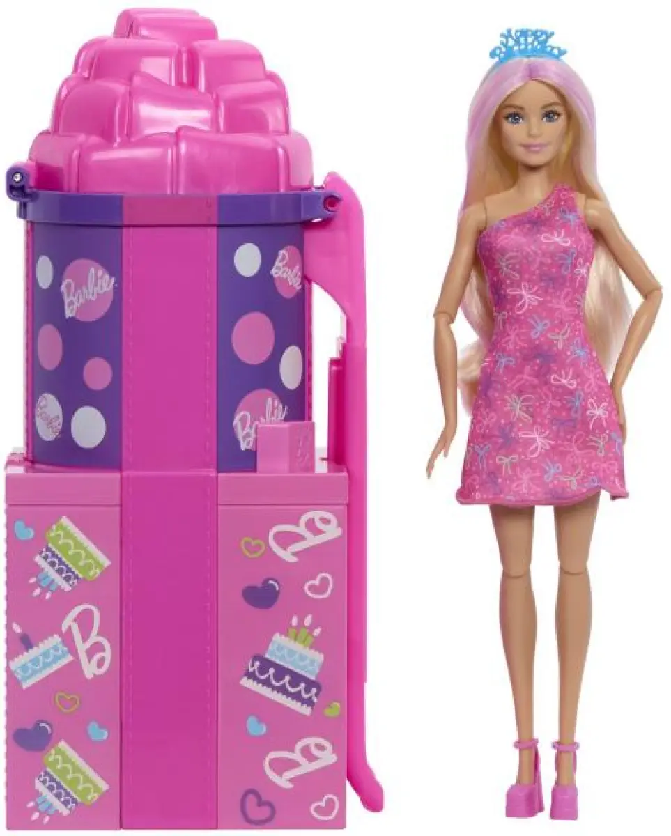 Barbie Party reveal - Barbie se skluzavkou herní set