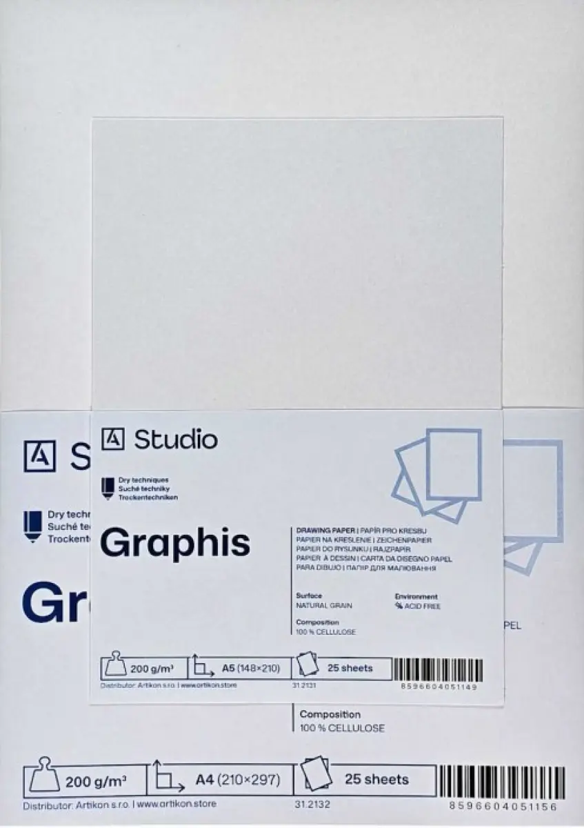 Kreslicí papír Graphis 200g A5, 25 listů