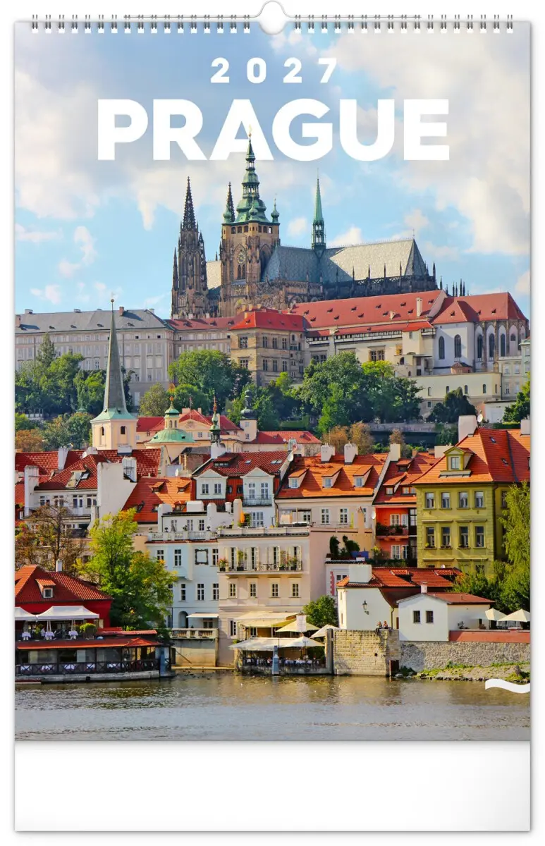 Nástěnný kalendář 2027 Notique Praha, 33 x 46 cm