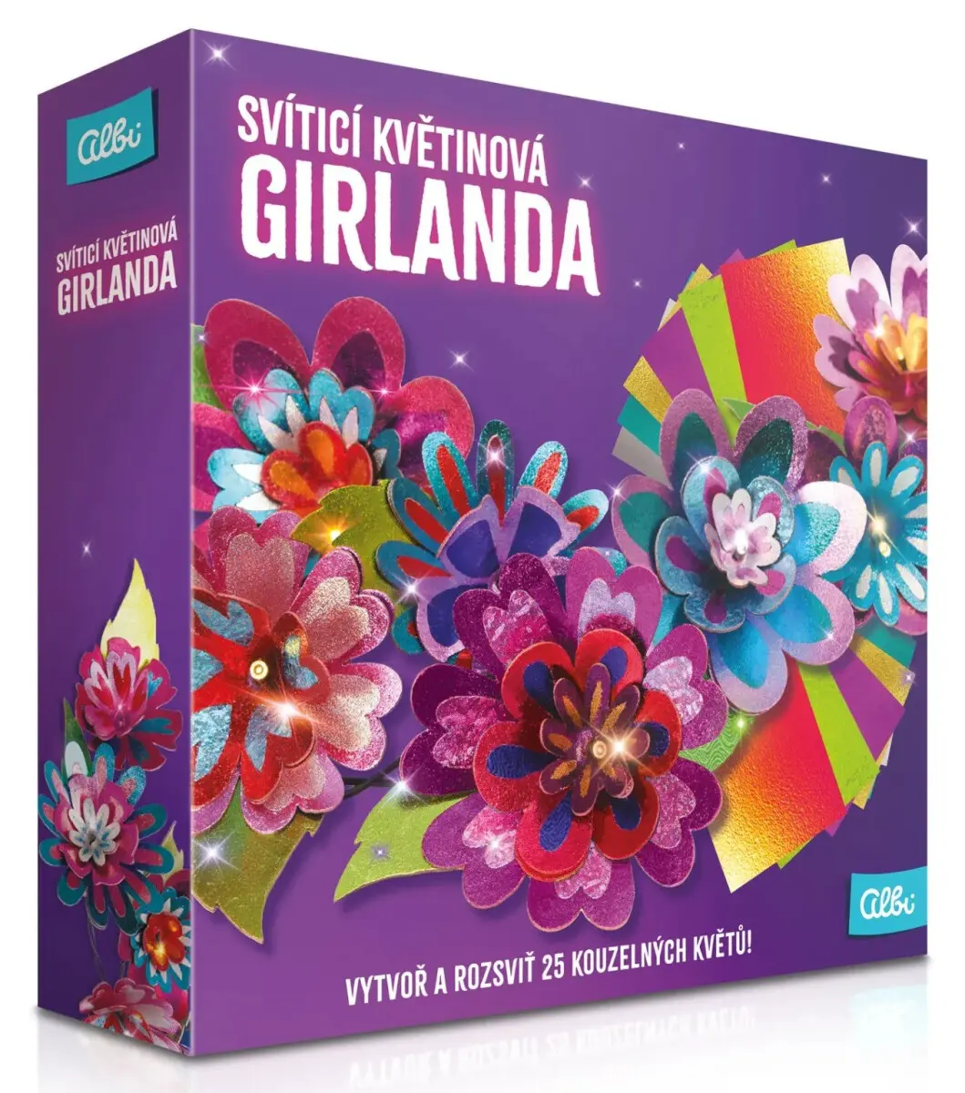DIY Svíticí květinová girlanda - Albi
