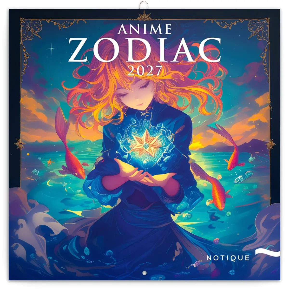 Nástěnný kalendář poznámkový 2027 Notique Anime Zodiac, 30 x 30 cm