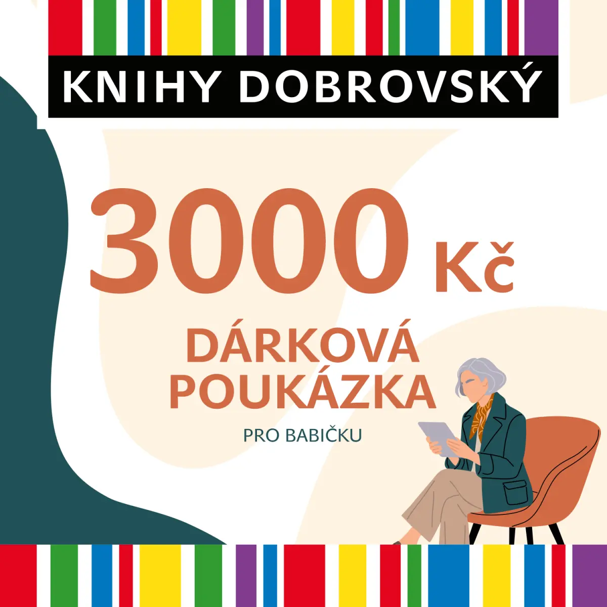 Elektronická dárková poukázka pro babičku 3000 Kč