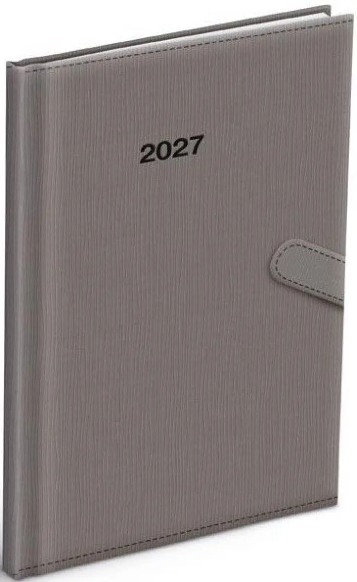 Diář 2027 T805 PU šedý s magnetem