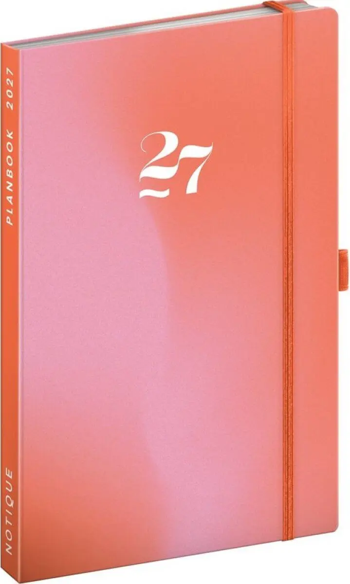Planbook diář-notes 2027 Notique Korál, 13 x 21 cm