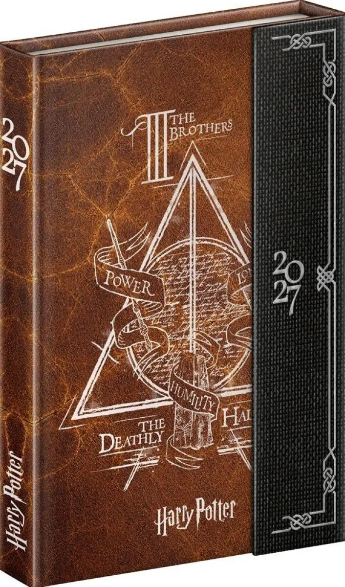 Týdenní diář 2027 Notique magnetický Harry Potter Relikvie smrti 11 x 16 cm