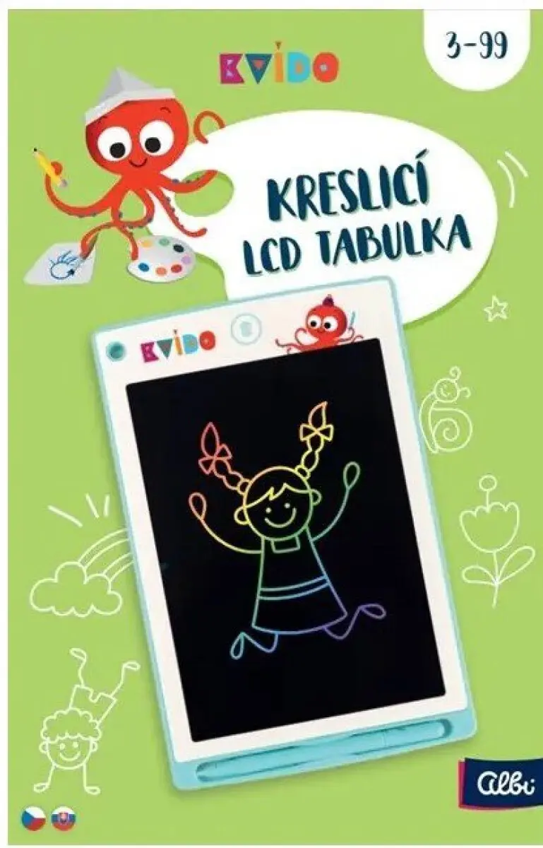 Kvído – Zelená kresliaca LCD tabuľka