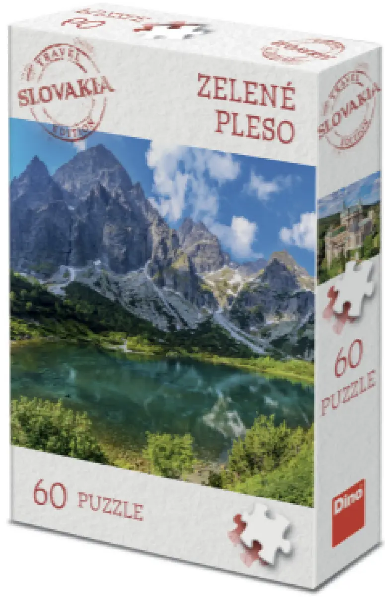 Puzzle TRAVEL Zelené Pleso 60 dílků - Dino