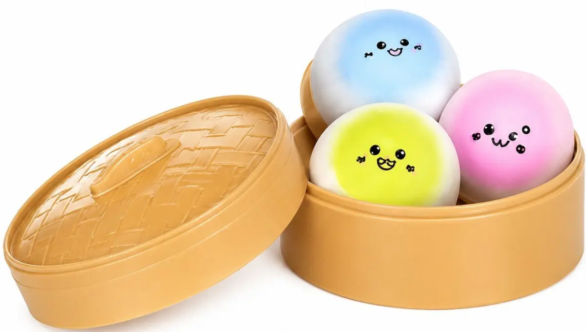 KAWAII Kuties Squishy Bao Buns – 3 mačkací knedlíčky s překvapením