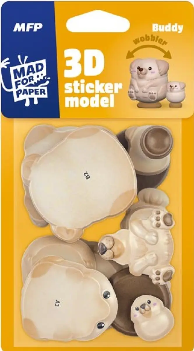 3D Sticker Model wobbler Buddy