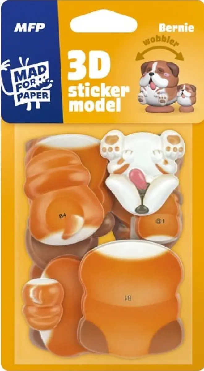 3D Sticker Model wobbler Bernie