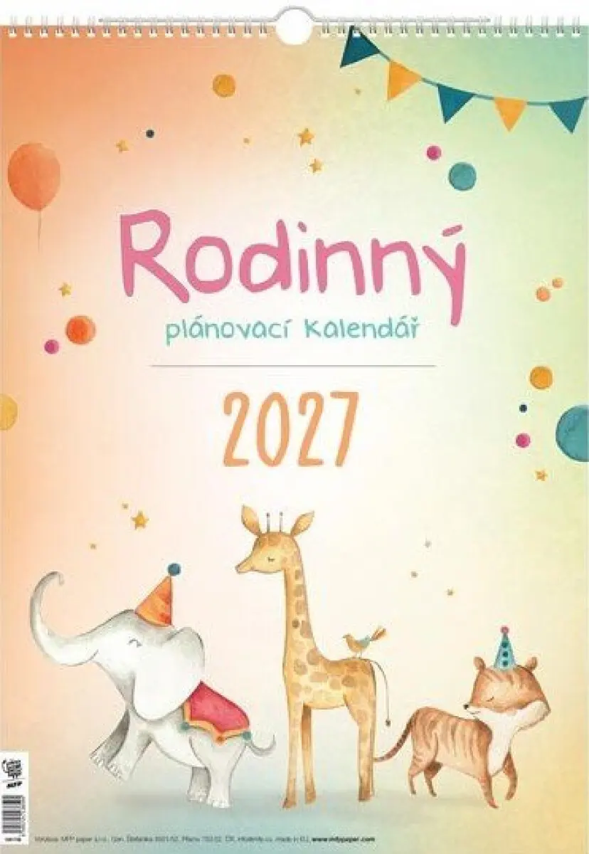 Nástěnný kalendář 2027 MFP Rodinný