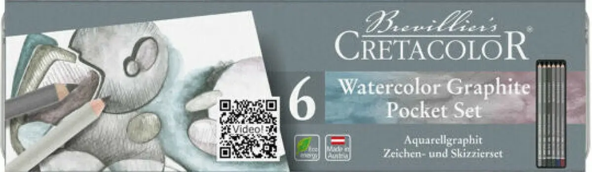 Cretacolor akvarelová grafitová sada (6 ks)