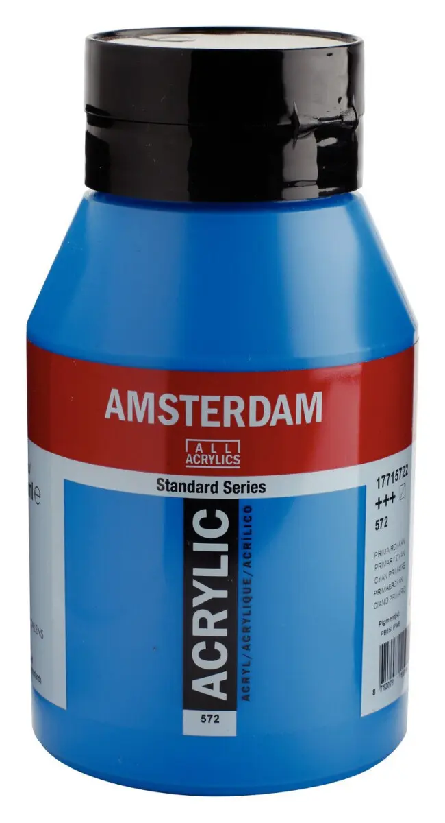 Akrylová barva Amsterdam Standard, 1 litr - 572 Primary Cyan