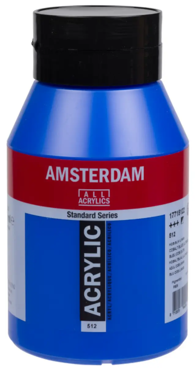 Akrylová barva Amsterdam Standard, 1 litr - 512 Cobalt Blue Ultramarine